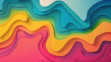 Obraz premium colorful background paper cut style