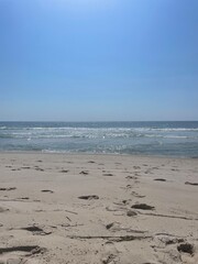 footprints on the beach