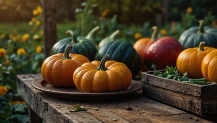 pumpkins in a basket
