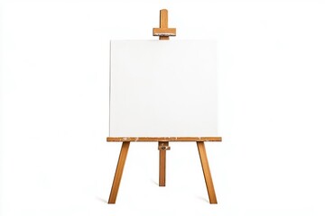 Blank canvas on an easel, perfect for artists to express creativity and imagination in painting or drawing.