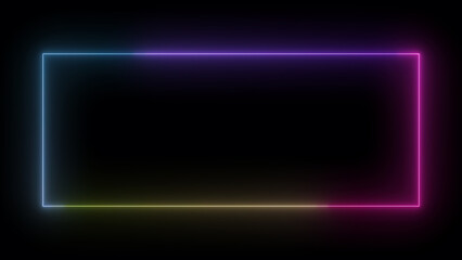 Rectangle icon, Glowing insulate