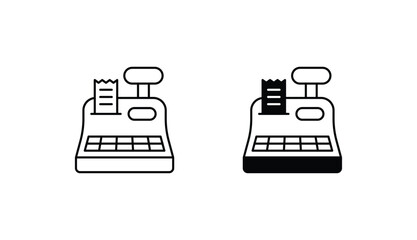 Fototapeta premium Cashier icon design with white background stock illustration