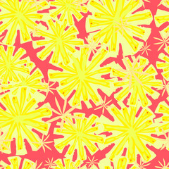 Creative citrus collage. Seamless pattern. A fashionable design template.