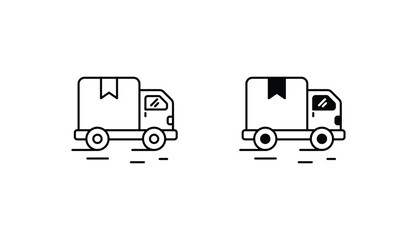 Delivery Truck icon design with white background stock illustration