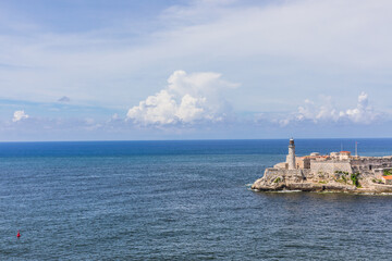  view from the observation deck of the historical center of Havana and the Bay of Havana  in Havana, Cuba