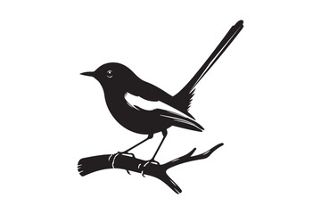 Doel Bird Silhouette Vector Illustration