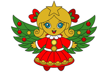 Christmas Angle vector illustration on white background