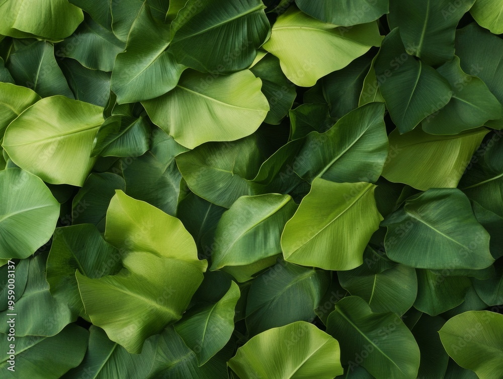 Poster aerial view of neon green dresses in symmetrical arrangement - geometric pattern and intricate textu