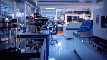 Laboratory with quantum research equipment