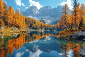 Fototapeta premium Mountain Lake Reflection