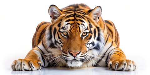 Obraz premium Tiger Close-up A Majestic and Powerful Portrait, Tiger, Animal, Wildcat