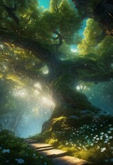 magical tree illutration