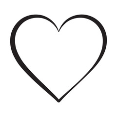 Valentine heart icon. Heart shape Isolated on white background Vector eps.