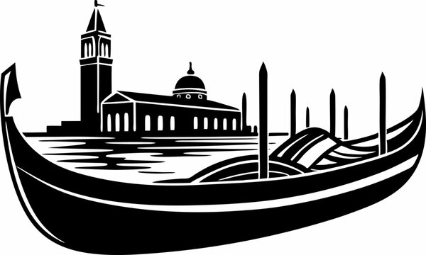 recommend clip art: Download Gondola Silhouette Vector Illustration Svg And  Png File.