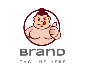Sumo wrestler logo icon design template elements. Usable for Branding and Business Logos.
