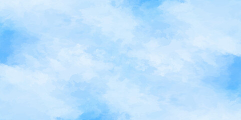 Abstract white and blue color frozen ice surface design background. soft sky blue watercolor sky and clouds, Light blue background with watercolor. gradient light white sky background with clouds.	
