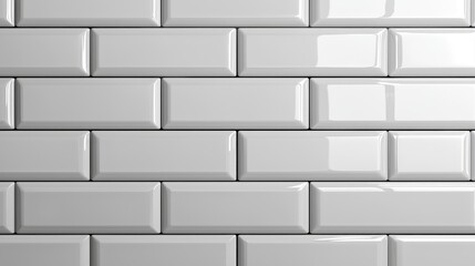 Obraz premium Glossy White Tiles A Geometric Composition of Rectangular Shapes in Minimalist Perspective