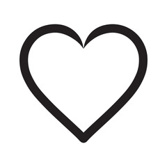 Valentine heart icon. Heart shape Isolated on white background Vector eps.