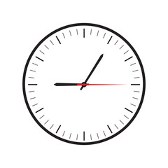 Clock Design on white background Vector