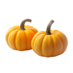 Autumnal orange pumpkin isolated on transparent background Generative Ai.

