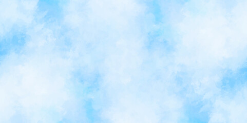 Abstract white and blue color frozen ice surface design background. soft sky blue watercolor sky and clouds, Light blue background with watercolor. gradient light white sky background with clouds.	