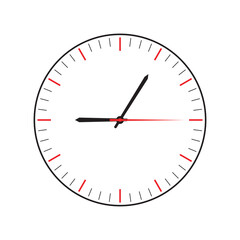Clock Design on white background Vector