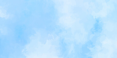 Abstract white and blue color frozen ice surface design background. soft sky blue watercolor sky and clouds, Light blue background with watercolor. gradient light white sky background with clouds.	