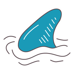 Shark icon. Shark fin icon