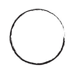 Circle shape Icon black grunge vector. Round frame Vector Icon.