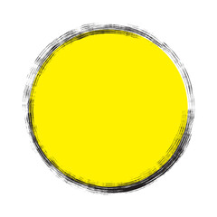 Circle shape Icon black grunge vector. Round frame Vector Icon.