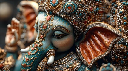 Fototapeta premium Ornate Hindu God Ganesh Statue