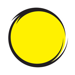 Circle shape Icon black grunge vector. Round frame Vector Icon.