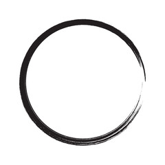 Circle shape Icon black grunge vector. Round frame Vector Icon.