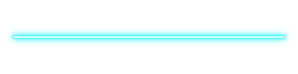 Line neon futuristic sign blue. Glowing light line Isolated on transparent background. Shiny light laser blue line frame. Neon tube line for decoration or design elements. PNG