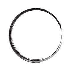 Circle shape Icon black grunge vector. Round frame Vector Icon.