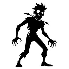 Fototapeta premium scary zombie silhouette for halloween