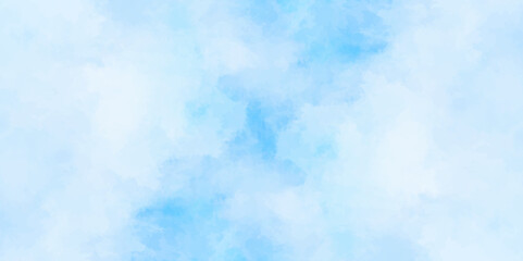 Abstract white and blue color frozen ice surface design background. soft sky blue watercolor sky and clouds, Light blue background with watercolor. gradient light white sky background with clouds.	