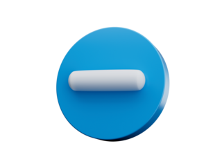 3d Minus icon . Trendy and modern 3d style 3d illustration
