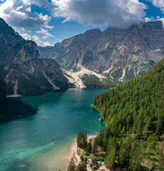 Lago Di Braise, UNESCO Dolomites Italy.