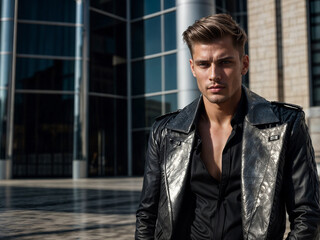 Stylish Man in Urban Setting