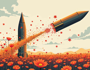 International Day for the Total Elimination of Nuclear Weapons Vector Illustration, September 26th Nuclear Bomb Explosion 