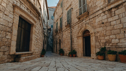Fototapeta premium Exploring the Historical Streets of Dubrovnik, Croatia 