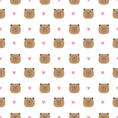 seamless pattern with teddy bears