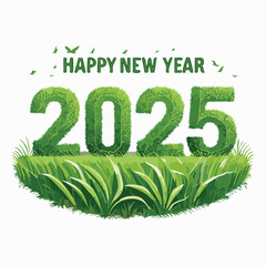 Happy New Year 2025 Vector Typography