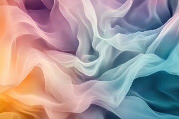 Obraz premium Abstract Texture of Multicolored Sheer Fabric