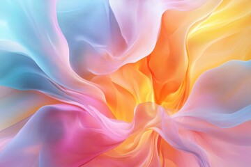 Obraz premium Abstract Pastel Fabric Waves with Light and Shadow