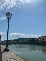 view of the old town and river Arno