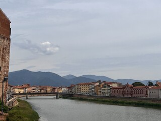 view of the river arno in Pisa