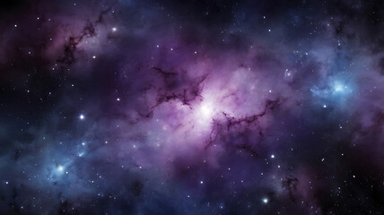 Naklejka premium Colorful space galaxy cloud nebula. Stary night cosmos, close up of vibrant nebula in the night sky, view from outer space background, colorful abstract nebula space galaxy, fantastic supernova