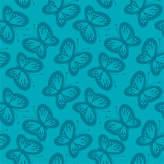 Seamless vector illustration print pattern background wallpaper with butterflies summer spring for textile, paper, pack etc 